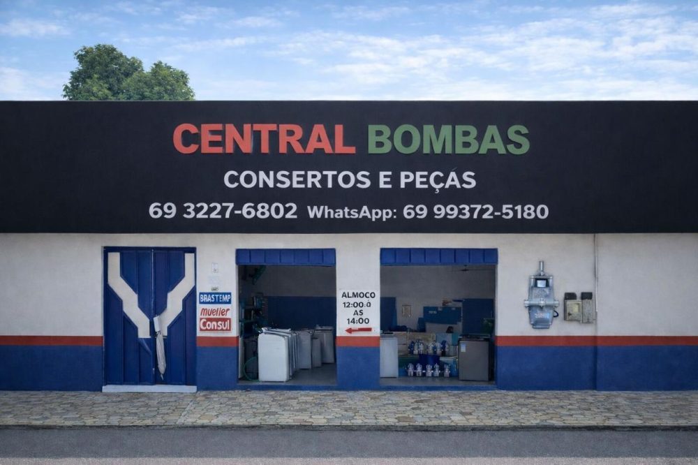 Fachada da Central Bombas na Av. Campos Sales, 4437 — Porto Velho RO